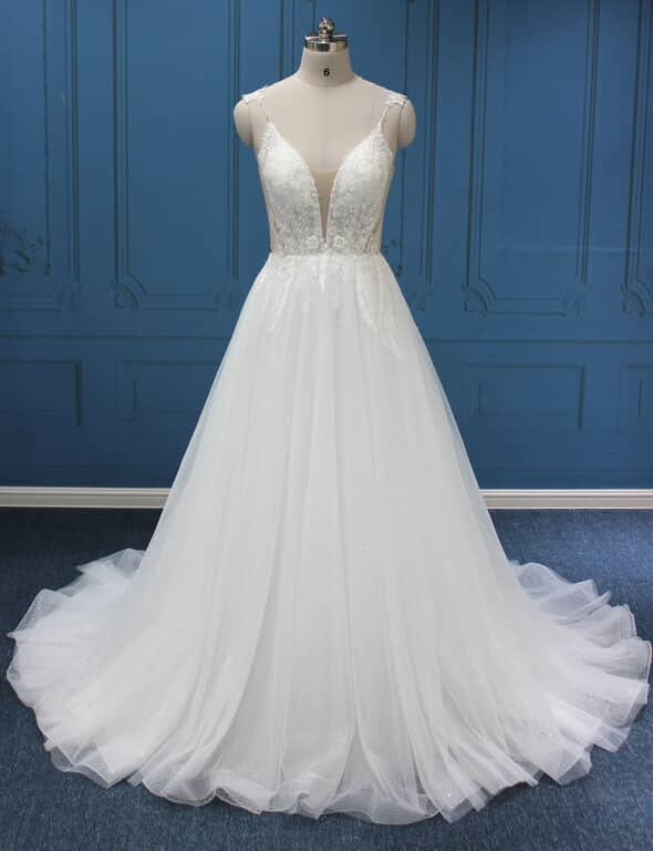 Lace Detailing Sheer Bodice