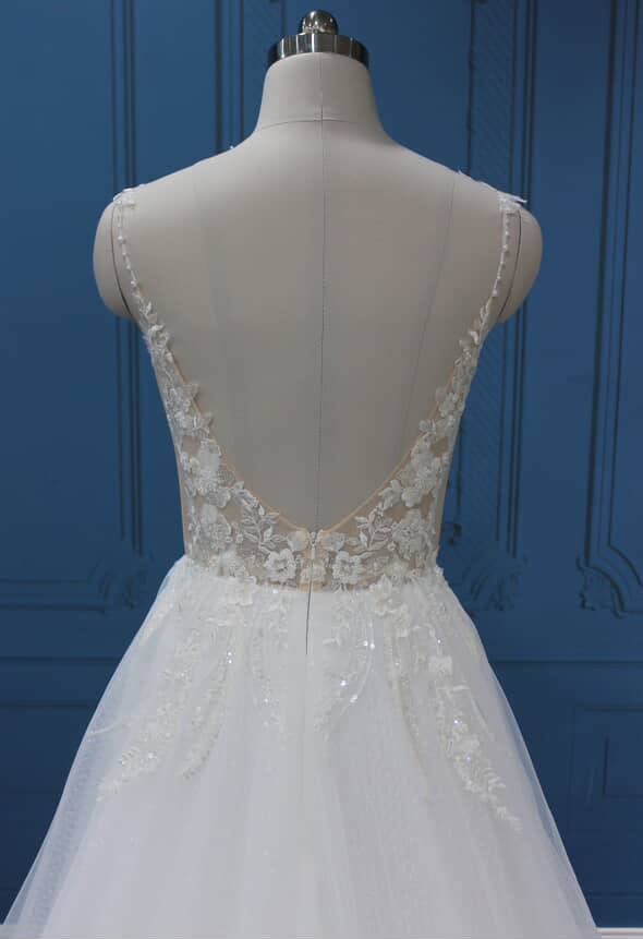 Lace Detailing Sheer Bodice