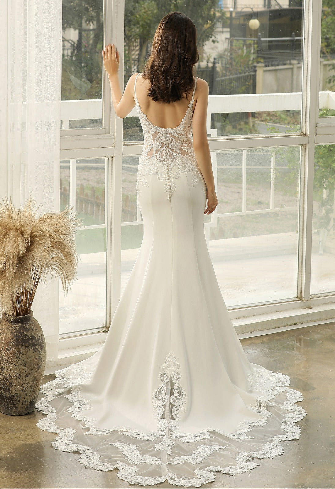 Layla 2005 | Ethereal Lace Fit and Flare Wedding Dress 
