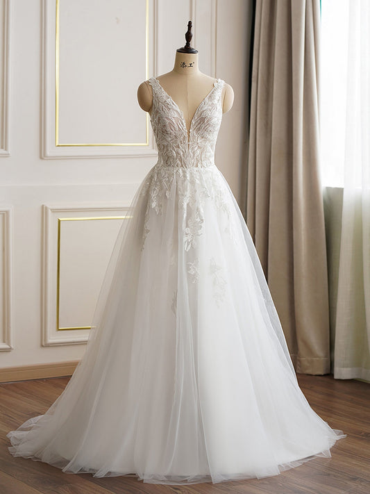 Faith 2747: Enchanting A-line Wedding Dress | J'Taime Bridal Swansea