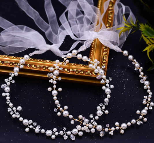Pearl and Rhinestone Headband/Vine