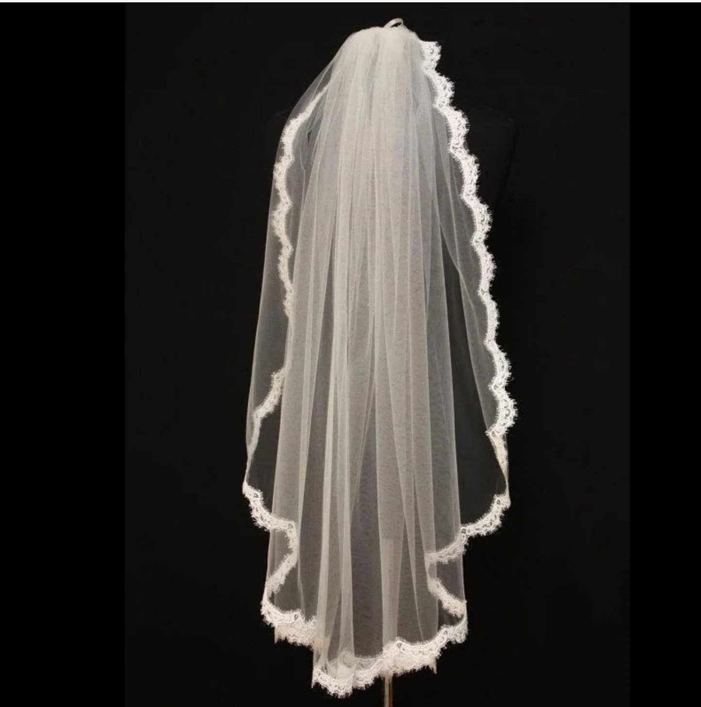 Eyelash Lace 90cm Veil