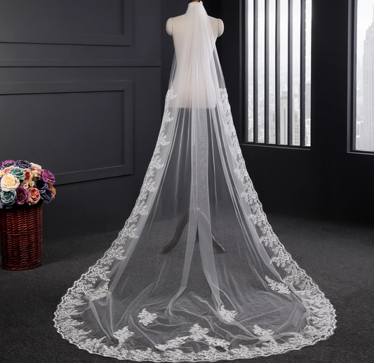 300cm Cathedral Lace Applique Veil